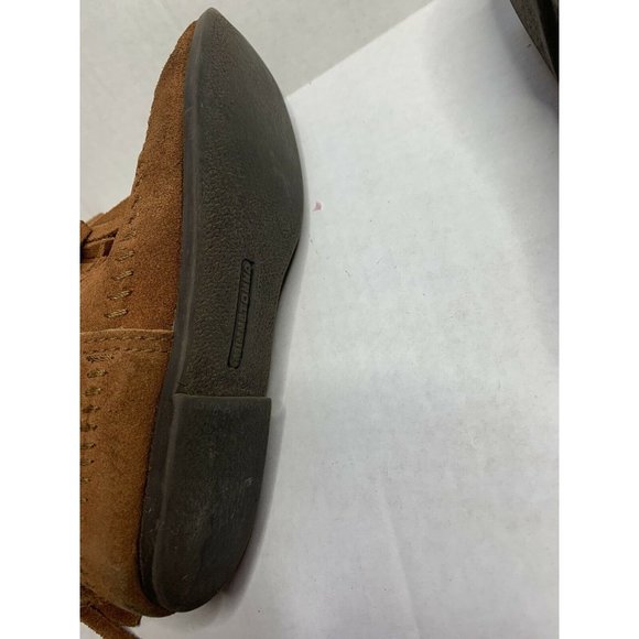 Minnetonka Women's 8 Fringe Boots Brown Mid-Calf - Picture 5 of 6